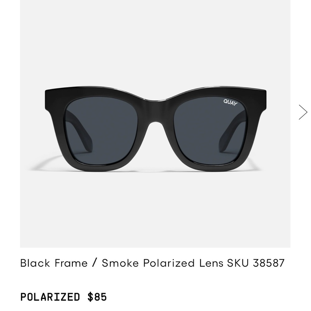 Quay Black Sunglasses with Smoke Lenses